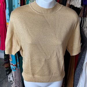 St. John Basics Gold Knit Top